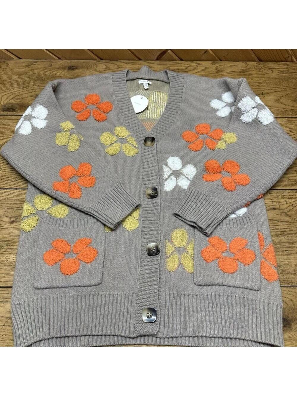 🚨LAST CHANCE (gone 6/8): Floral Patterned Cardigan Sweater
